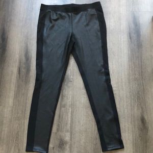 Faux leather ponte leggings